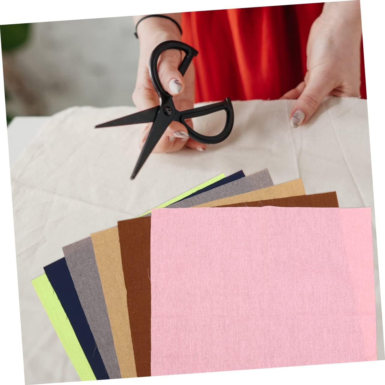 Veemoon 14pcs Handmade Patchwork Fabric Bundle Solid Cloth for Quilting Crafts image 4