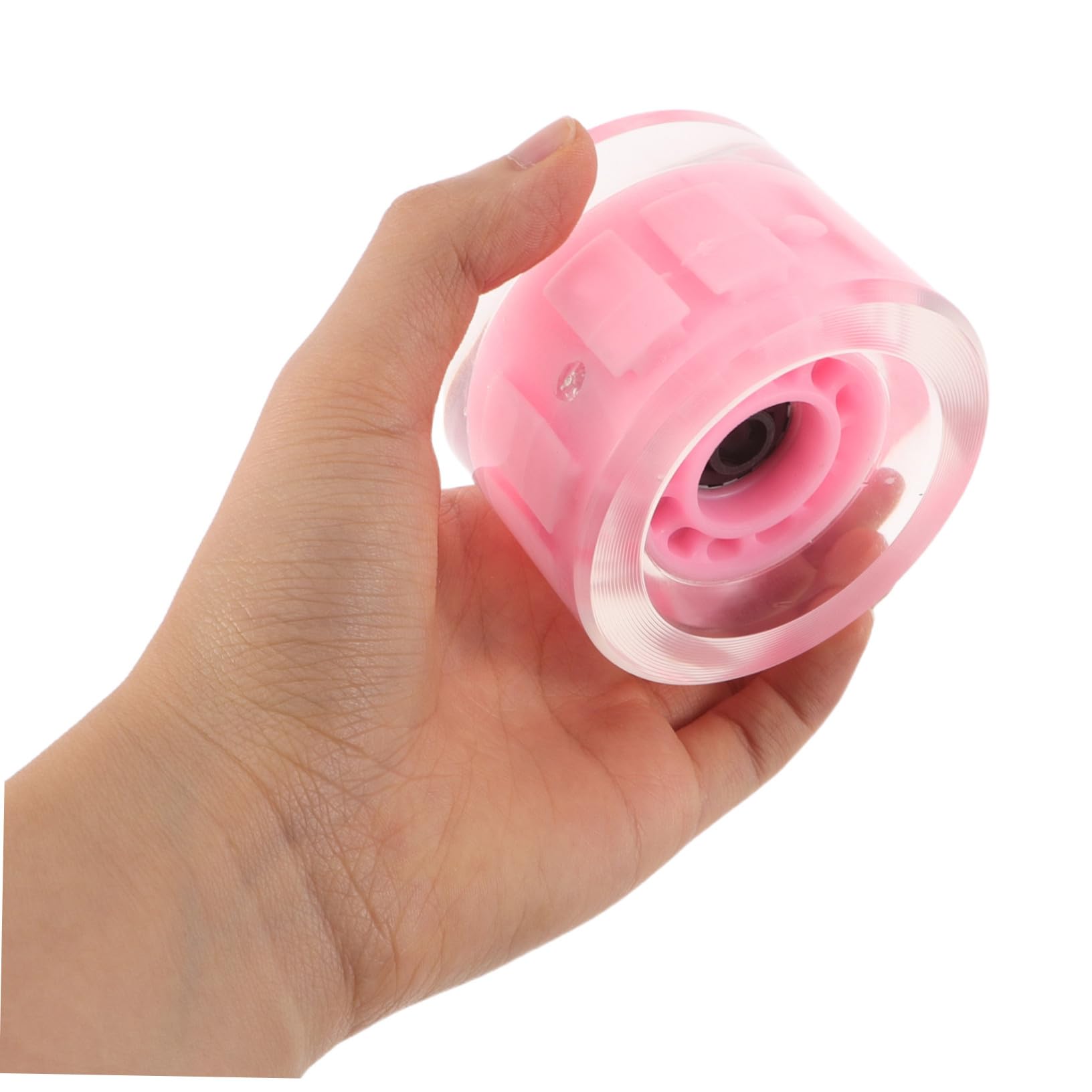 HANABASS Rueda de Patineta Iluminada Rosa PU 4 Piezas Diseño Cóncavo