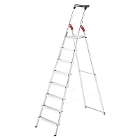 Hailo L60 StandardLine Alu-Sicherheits-Stehleiter 8 Stufen Trittleiter