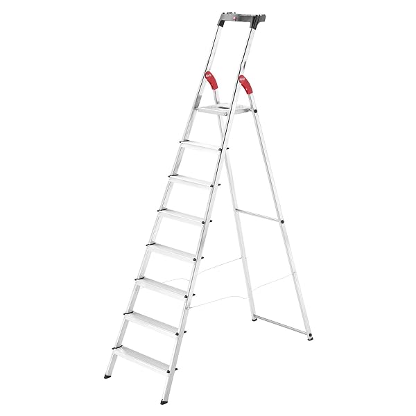 Hailo L60 StandardLine Alu-Sicherheits-Stehleiter 8 Stufen Trittleiter