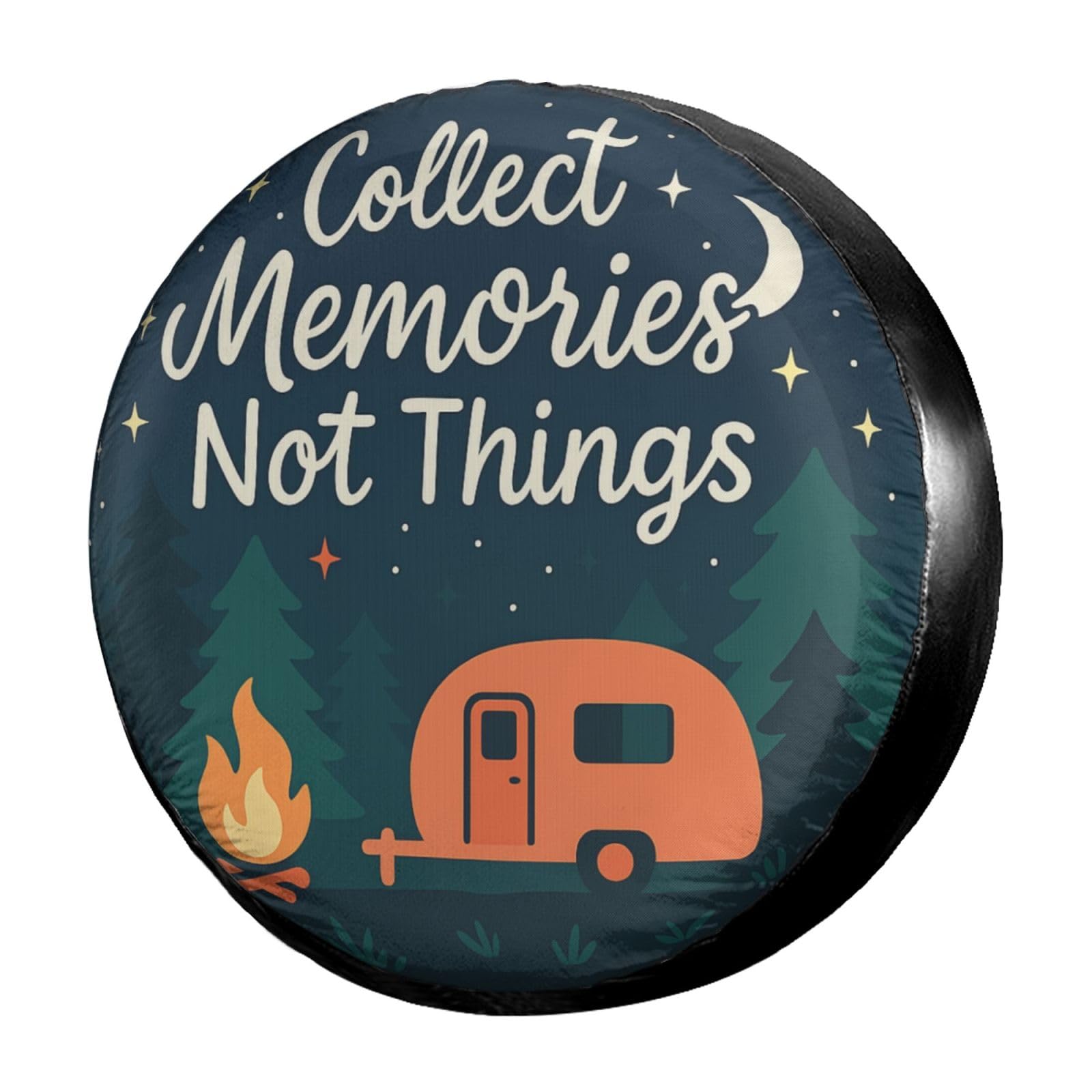 Dujiea Collect Memories Spare Tire Cover, Universal Wheel Tire Cover Waterproof Dust-Proof Tire Protectors for Trailer Rv SUV Truck Camper and Many Vehicle 14 15 16 17 Inch