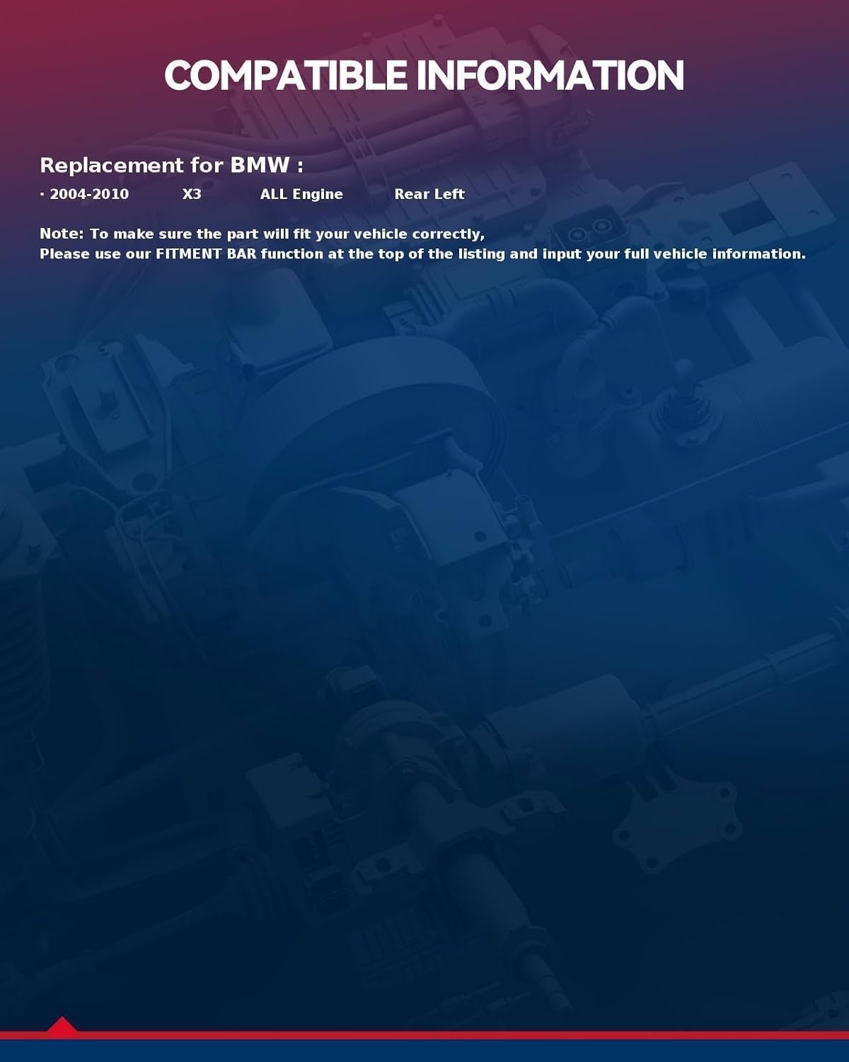 KAX 749-586 Power Window Regulator without Motor Rear Left Driver Side Replacement for 2004-2010 X3