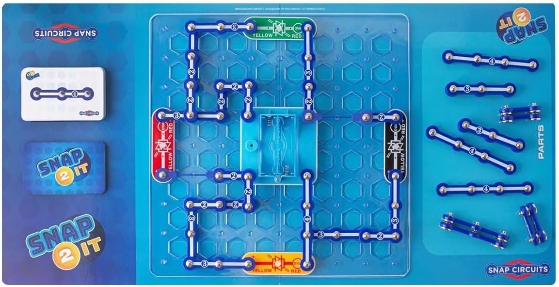Neuro Circuit Board Game Snap Battle Educational Toy Card Game Electronic Circuits for Children Elementary School Students 1-8 Players Snap Circuits Snap Circuit Elenco Elenco Theme Series Christmas