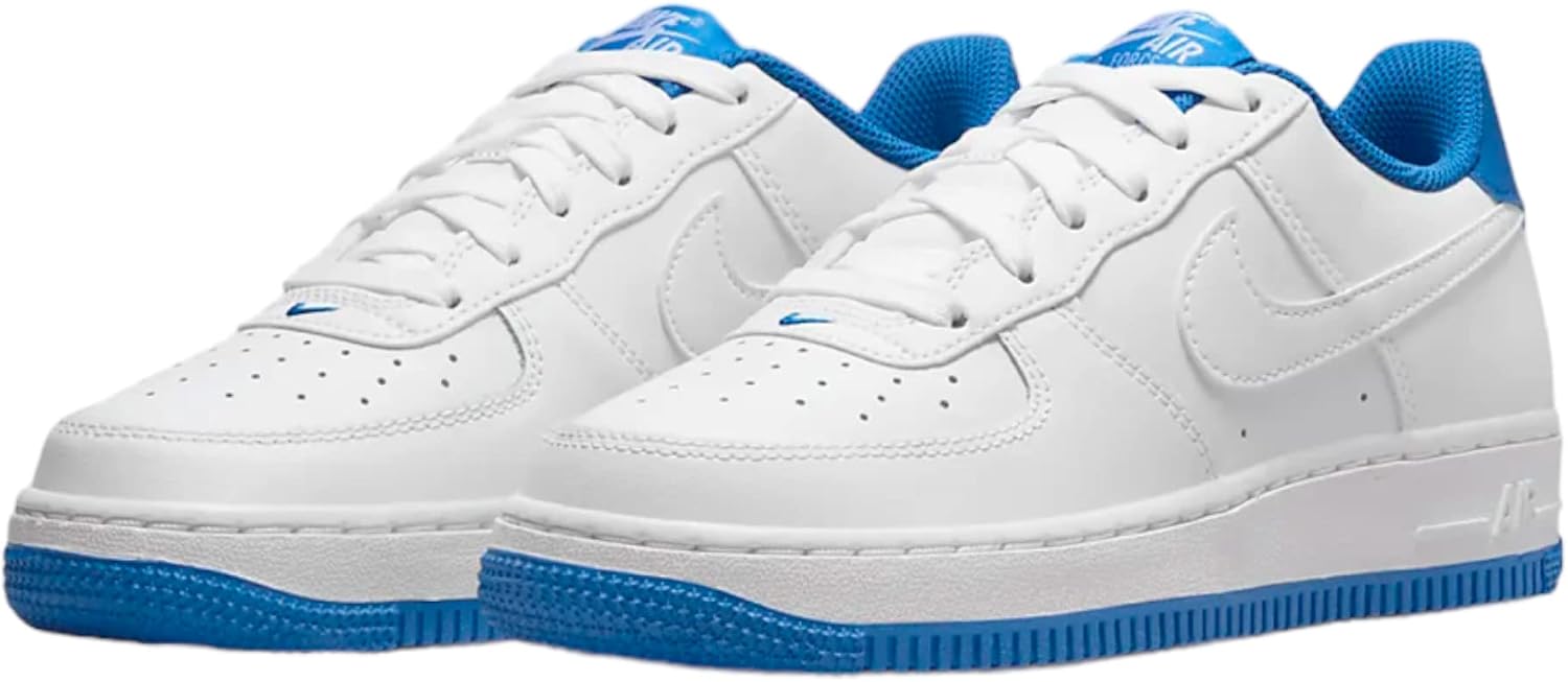 Nike Youth Air Force 1 Grade School White/White-LT Photo Blue DV1331-101 6.5Y