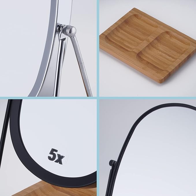 Espejo de Maquillaje JOYOEIKON 5x/1x con Bandeja de Bambú miniatura 8