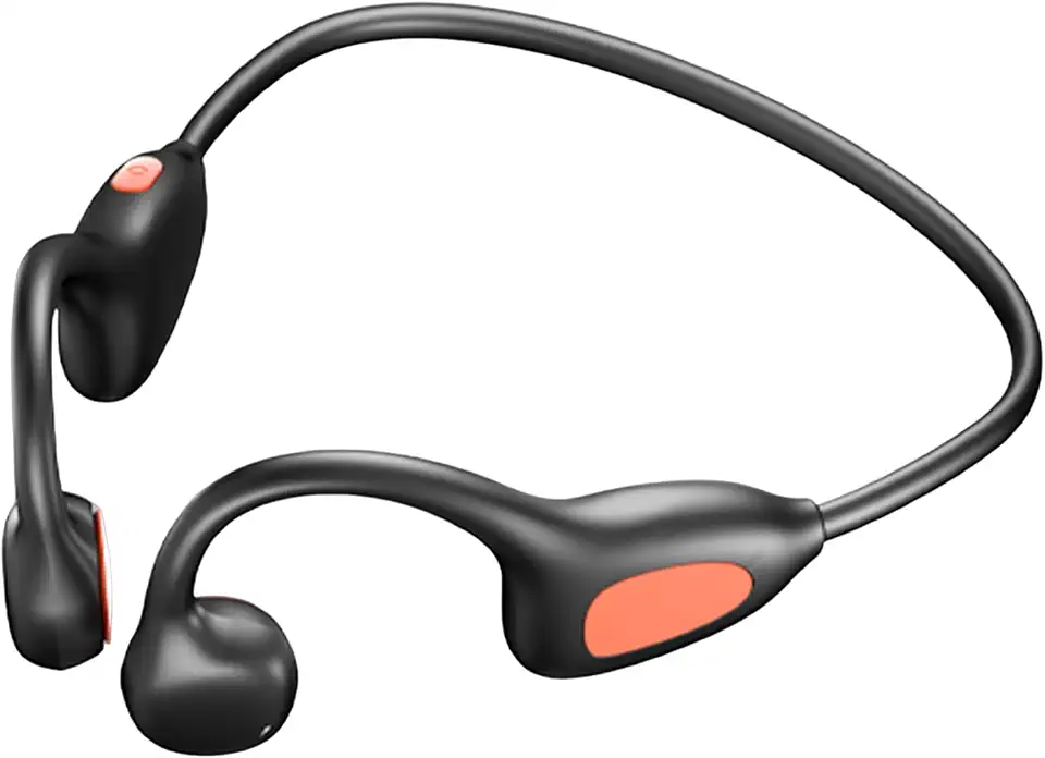 Fone de Ouvido Bluetooth Esportivo Open Ear - Fone Bluetooth 5.4 Longa Duração 30 Horas, Áudio Panorâmico 360, Leve e Confortável para Corrida, Academia, Ciclismo (Preto)
