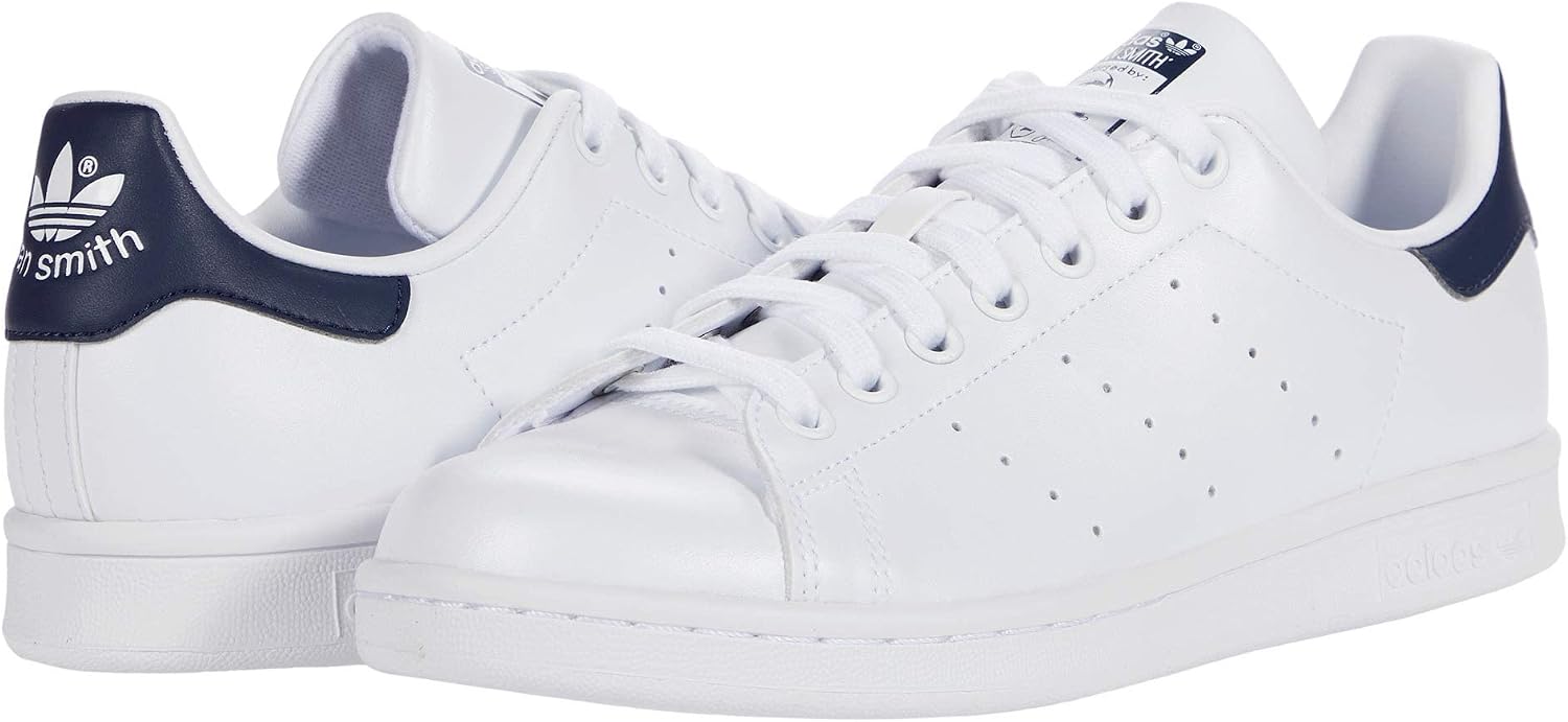 adidas Originals Women's Stan Smith (End Plastic Waste) Sneaker, White/Collegiate Navy/White, 10