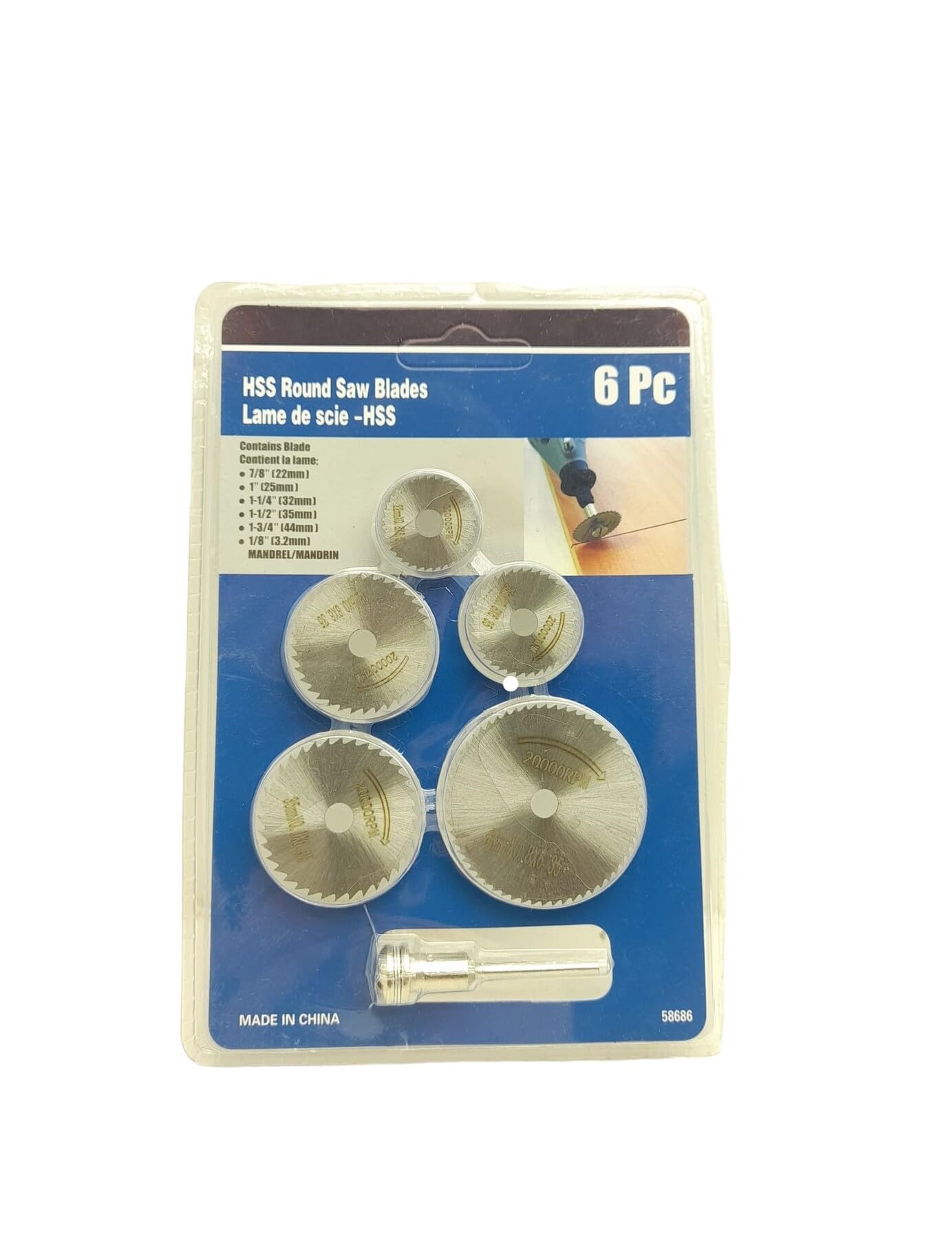 6 PARÇA MİNİ YUVARLAK TESTERE BIÇAKLARI 22-44MM (4172)