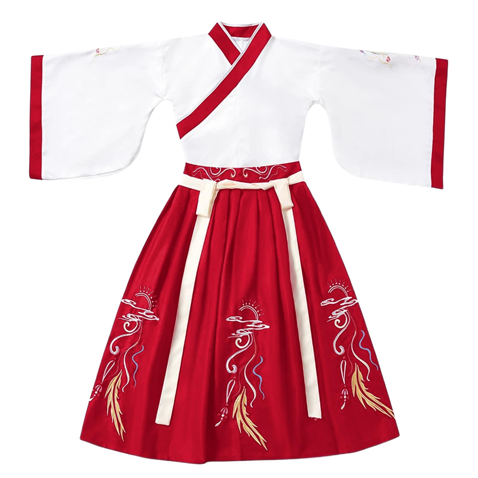 Faschingskostüme Kinder Mädchen Elegantes Hanfu Gewand Mit Weiten Ärmeln Und Traditionellen Stickereien Für Jungen Und Mädchen Ideal Für Bühnenauftritte Kulturfeste Theaterstücke Histori