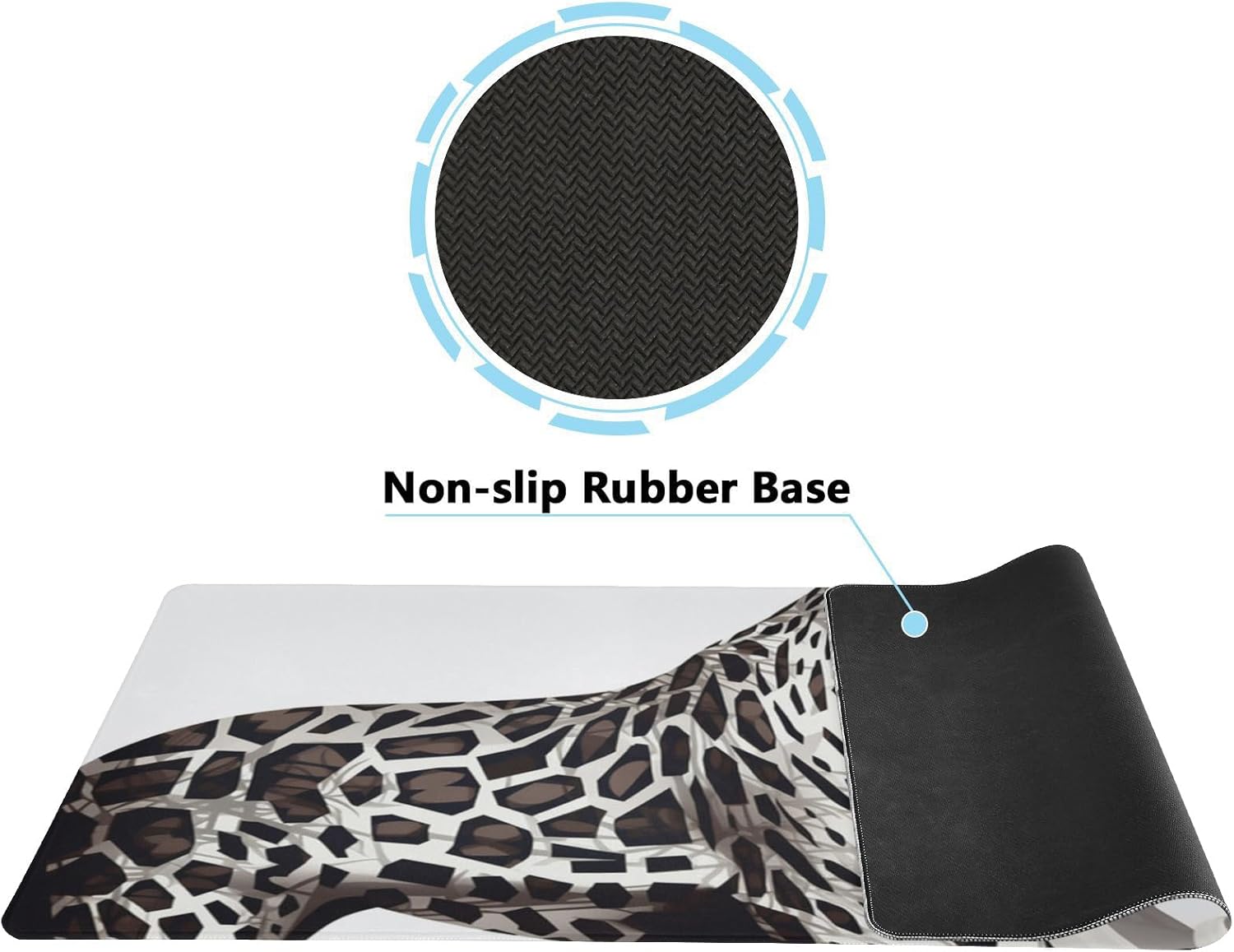 Large Gaming Cheetah Design Mouse Pad 35.5 x 16 Inch, Non-Slip Base, Water Resistant, Ideal for Gamers, Office & Home