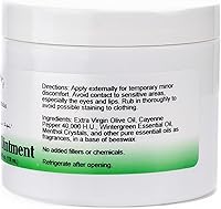 Vista 2 de Christopher's Original Formulas Pomada de calor de cayena, tópico herbario cálido para molestias y circulación, 4 onzas líquidas