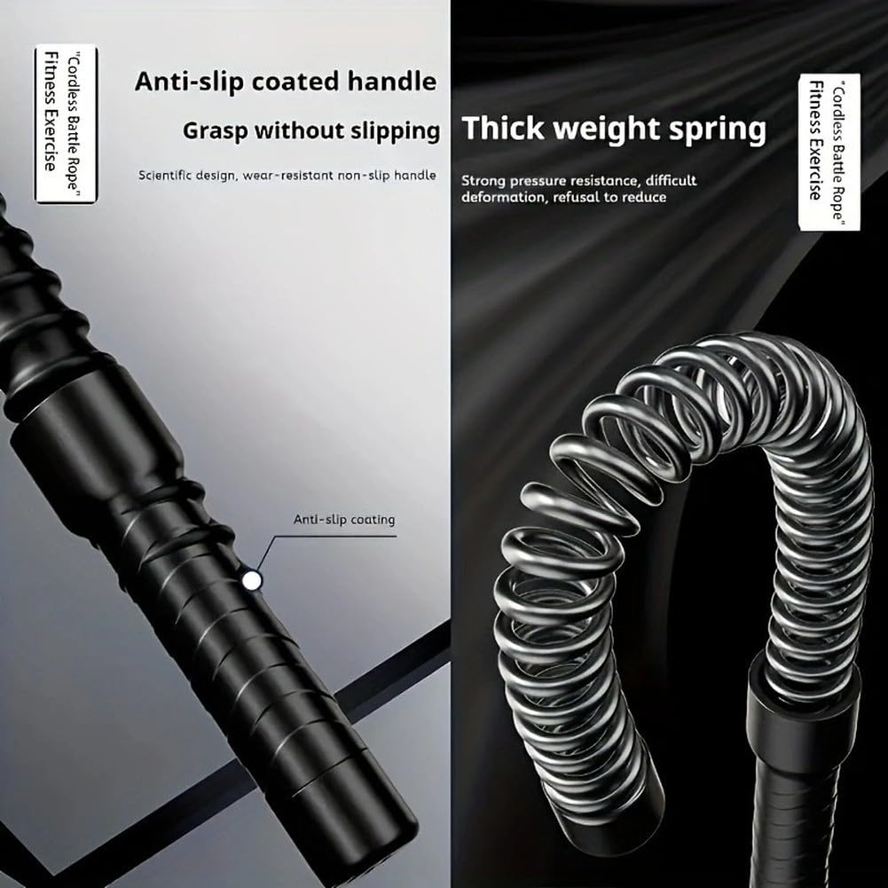 Kabelloses Springseil, gewichtet für niedriges Aufpralltraining, professionelles Speed-Seil mit Schaumstoffgriffen für Cardio-Übungen, langlebige PVC-Länge