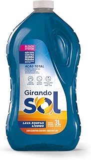 Lava Roupas Líquido Ação Total Girando Sol 3L, Girando Sol