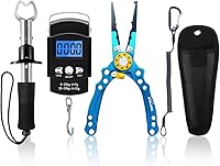 Vista 12 de XBLACK Kit de herramientas de pesca, alicates de pesca, pinza de pescado, báscula de pesca, herramientas de agarre de pescado, equipo de pesca