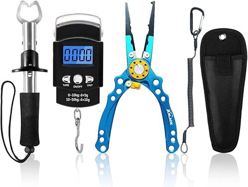 Miniatura 12 de XBLACK Kit de herramientas de pesca, alicates de pesca, pinza de pescado, báscula de pesca, herramientas de agarre de pescado, equipo de pesca