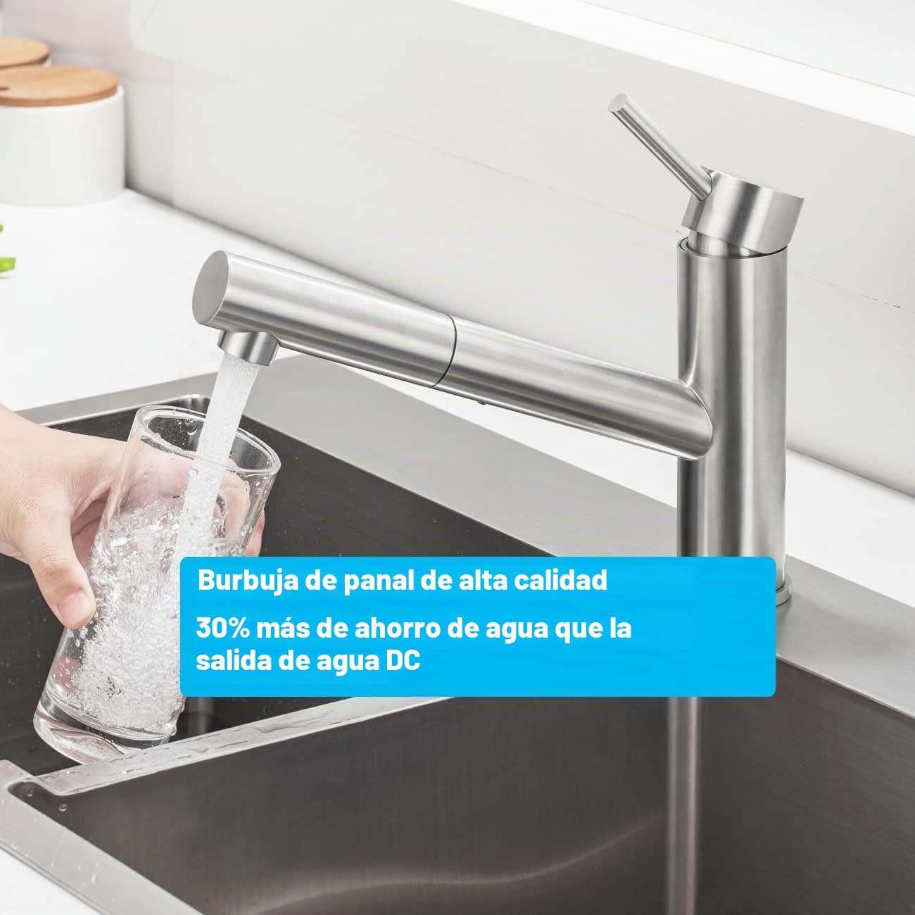 ONECE Grifo Cocina Extraible, Grifería Con Ducha De Fregadero