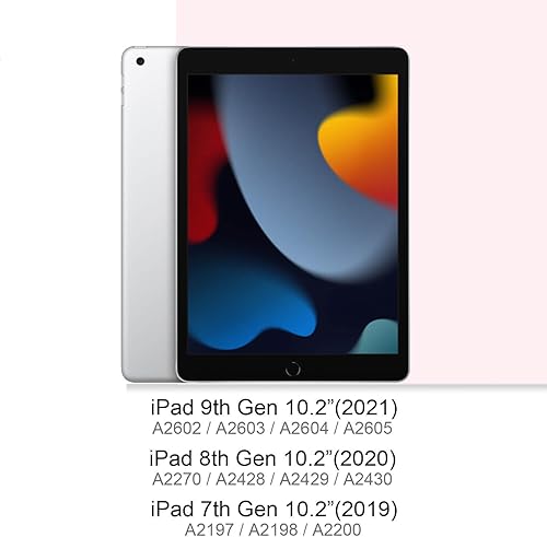 Miniatura 9 de Feams - Funda para iPad de 987 generación de 10.2 pulgadas, funda delgada y tríptica para iPad 10.2, transparente, con soporte para lápiz y apagado