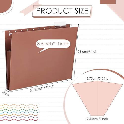 Miniatura 2 de Yaomiao 36 carpetas colgantes de archivos, tamaño carta, carpetas de archivador de 1 a 3.5 pulgadas, organizador lateral para colgar archivos con