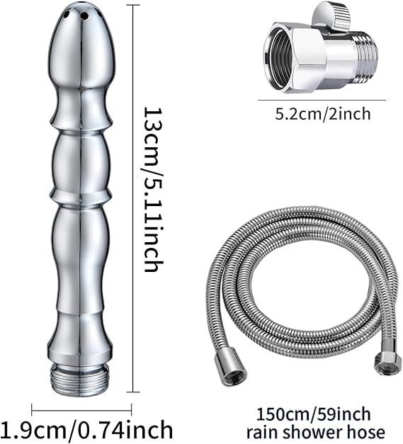 Shower Douche Cleansing System, 7 Holes Deep Shower Douche Cleaning System Kit, Regulator and 59 inch Hose