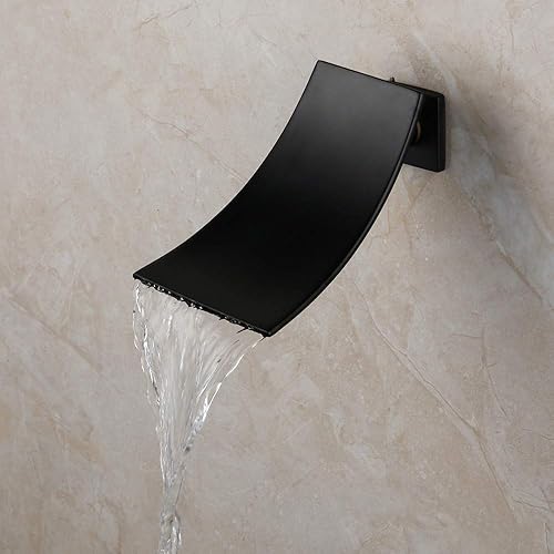 Miniatura 5 de Juego de grifo de ducha negro para baño, sistema de ducha negro mate de 8 pulgadas, cabezal de ducha cuadrado con 3 funciones, válvula mezcladora,