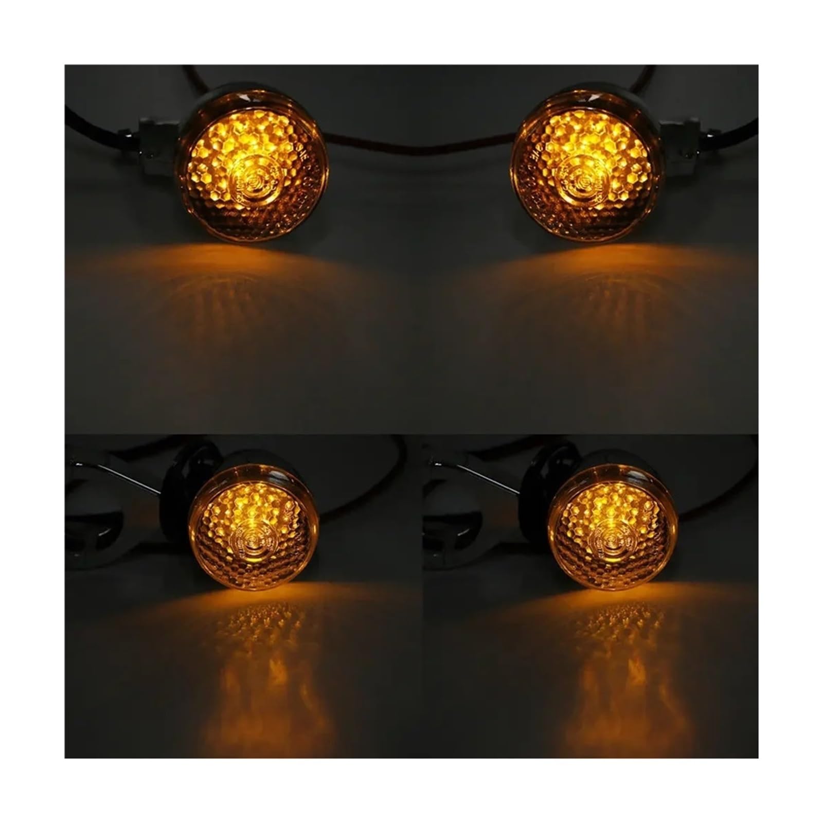 Motocicleta Indicadores Luces Par Personalizado Luces LED Señal Giro Delanteras con Abrazadera Horquilla Cromada De 39 Mm Motocicletas para Ha&rley para para Ya&maha