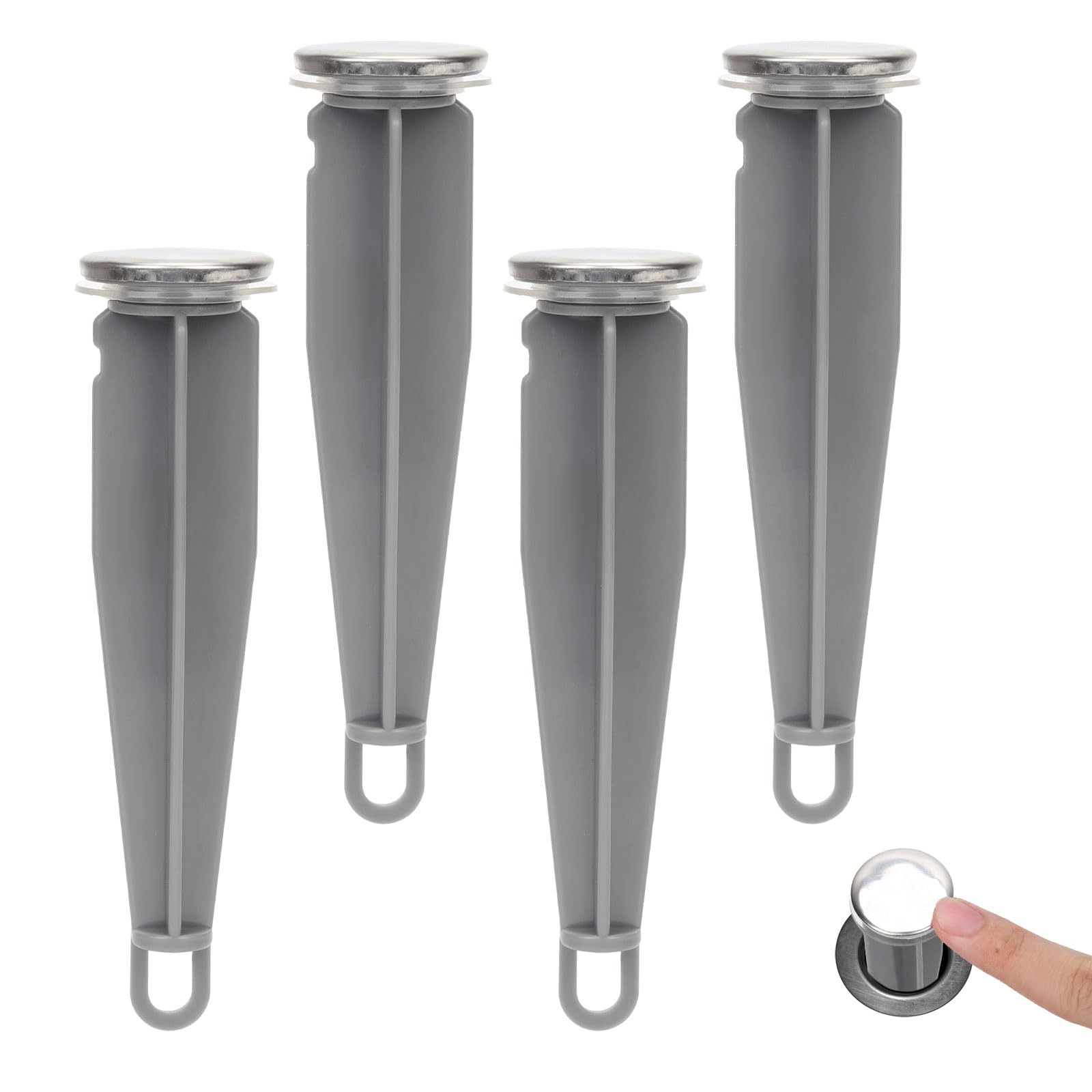 Bouchon pop up lavabo étanche à pression hauteur 12,4cm de haut en chrome