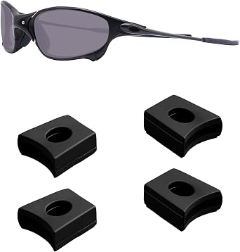 2 Pairs Black Replacement Nose Bridge Flex Couplers Spare Parts for Oakley Juliet/Mars/X Metal XX