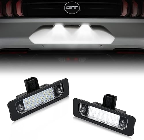 Miniatura 7 de litzland Luz LED para placa de matrícula compatible con Ford Mustang 2005-2009 luz de etiqueta 6500K blanca 1 pieza