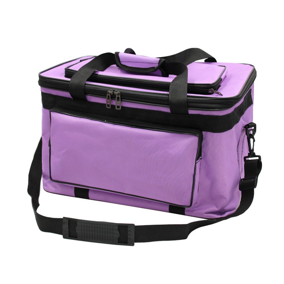 Large Storage Bag Professional Art Supplies Trunk Foldable Cosmetic Handbag Handy Travel Tool Box with Detachable Shoulder Strap Palette Paints Sketchbook Container Brushes Canvas Carrier Zipper Tote