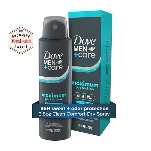 DOVE MEN + CARE Anti-Perspirant Spray Clean Comfort Maximum Sweat Protection 96-Hour Comfort 3.8 oz