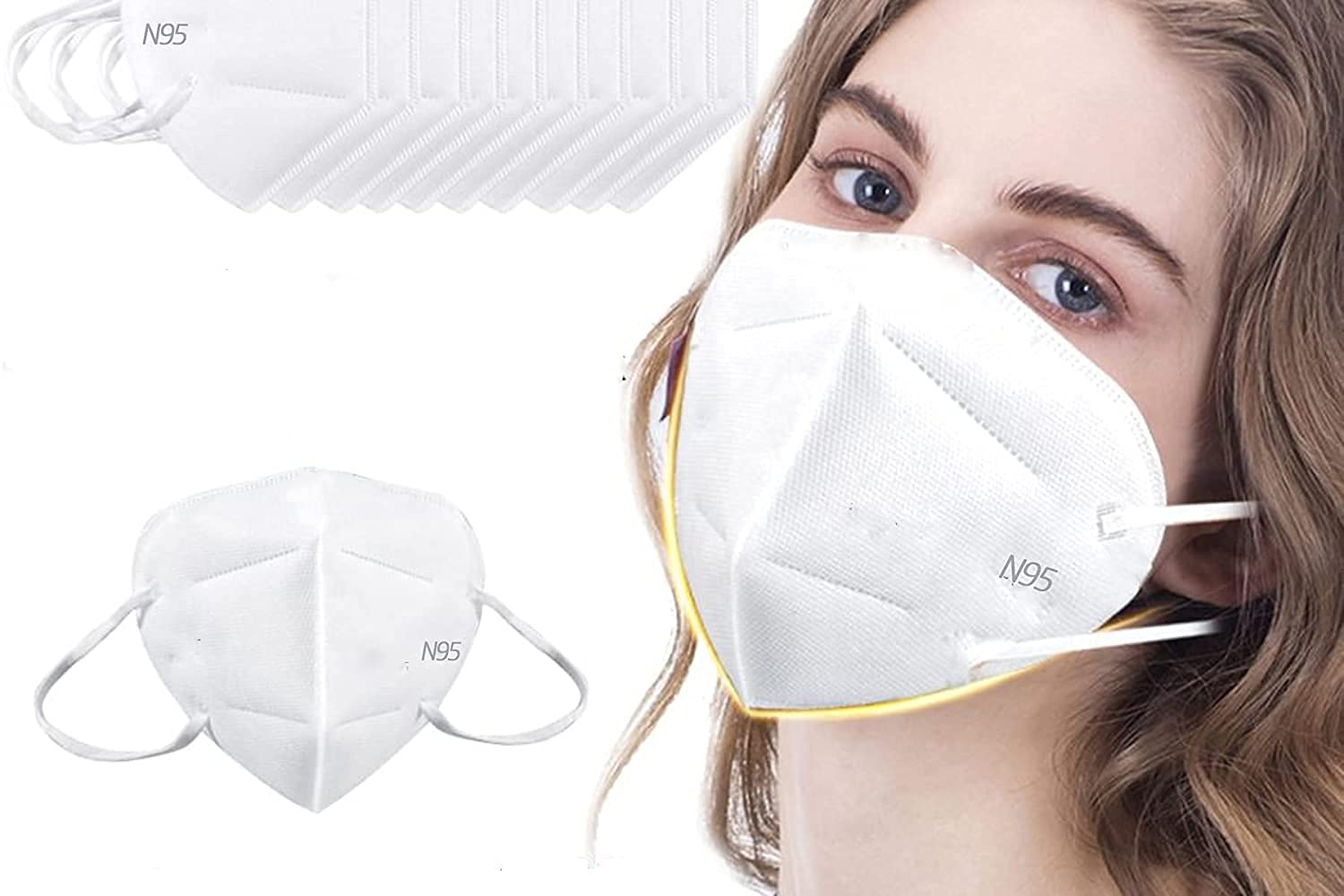 Anti-Dust, Anti-Bacterial N95 Face Mask Without Valve,Certified PM 2.5, 5- Layered, Washable and Reusable, Anti-Pollution (Mix Colors) (Pack of 50)-image-33