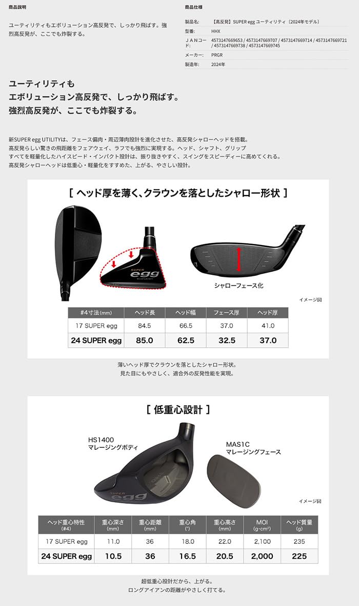 Amazon | ゴルフクラブ カスタムモデル 高反発クラブ プロギア 24