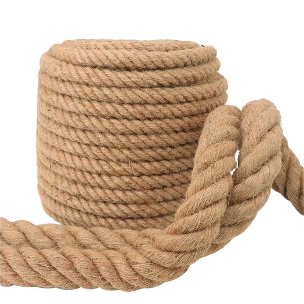 Corda di iuta, Corda di iuta naturale da 24 mm di diametro, 1-5 m, for lavori fai da te, confezioni regalo, giardinaggio, decorazioni for matrimoni(5m)