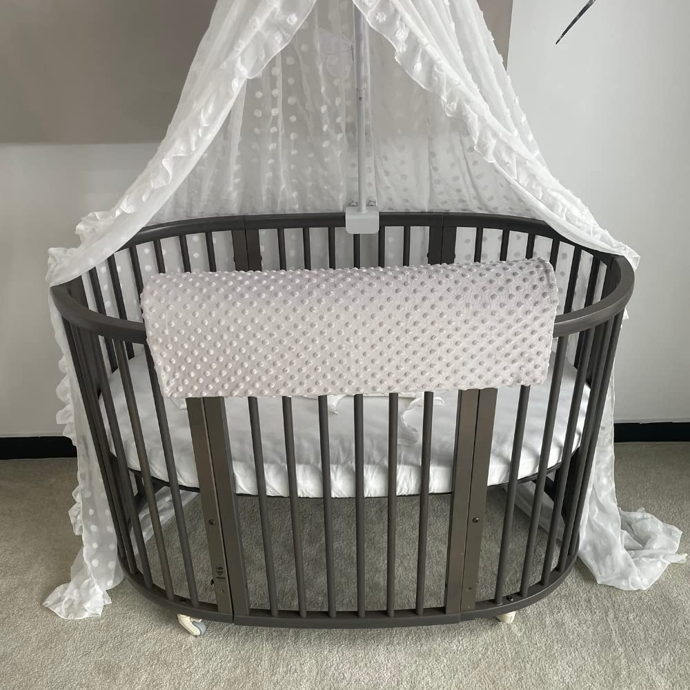 Wonder Space Paracolpi per sponde letto per bambini - Imbottitura paracolpi per sponda di protezione - Anticollisione | Altezza aumentata | Prevenzione cadute | Sicurezza migliorata (90cm, Grigio)