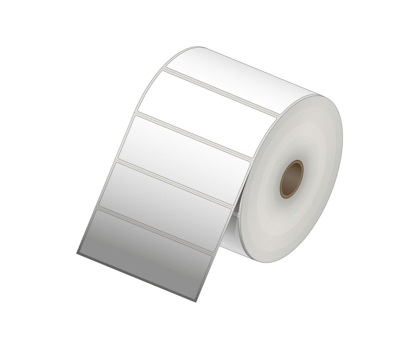 Ecotherm 4 x 1.5 Direct Thermal Paper Label Stickers - 10800 Labels - 1800 Labels PerRoll - 6 Rolls - for Datamax, Intermec, Sato, TSC, Zebra Direct Thermal Printers