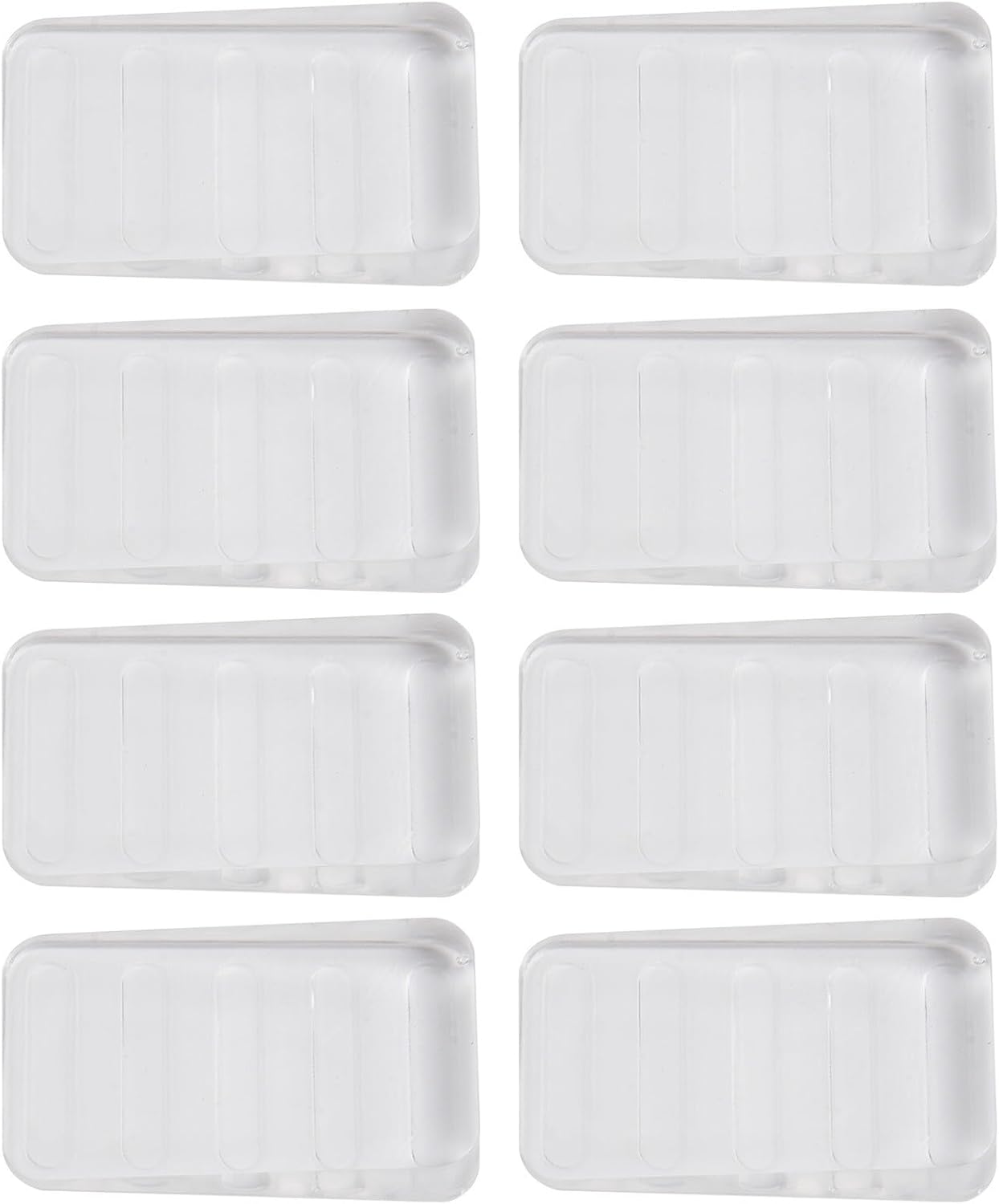 Transparent Furniture Leveling Pads – 8-Pack PU Shims Tables, Chairs, Beds & Doors | 30 x 50 x 10 mm Anti-Slip Wedge Gap Fillers | Non-Tilt Stabilizing Solution