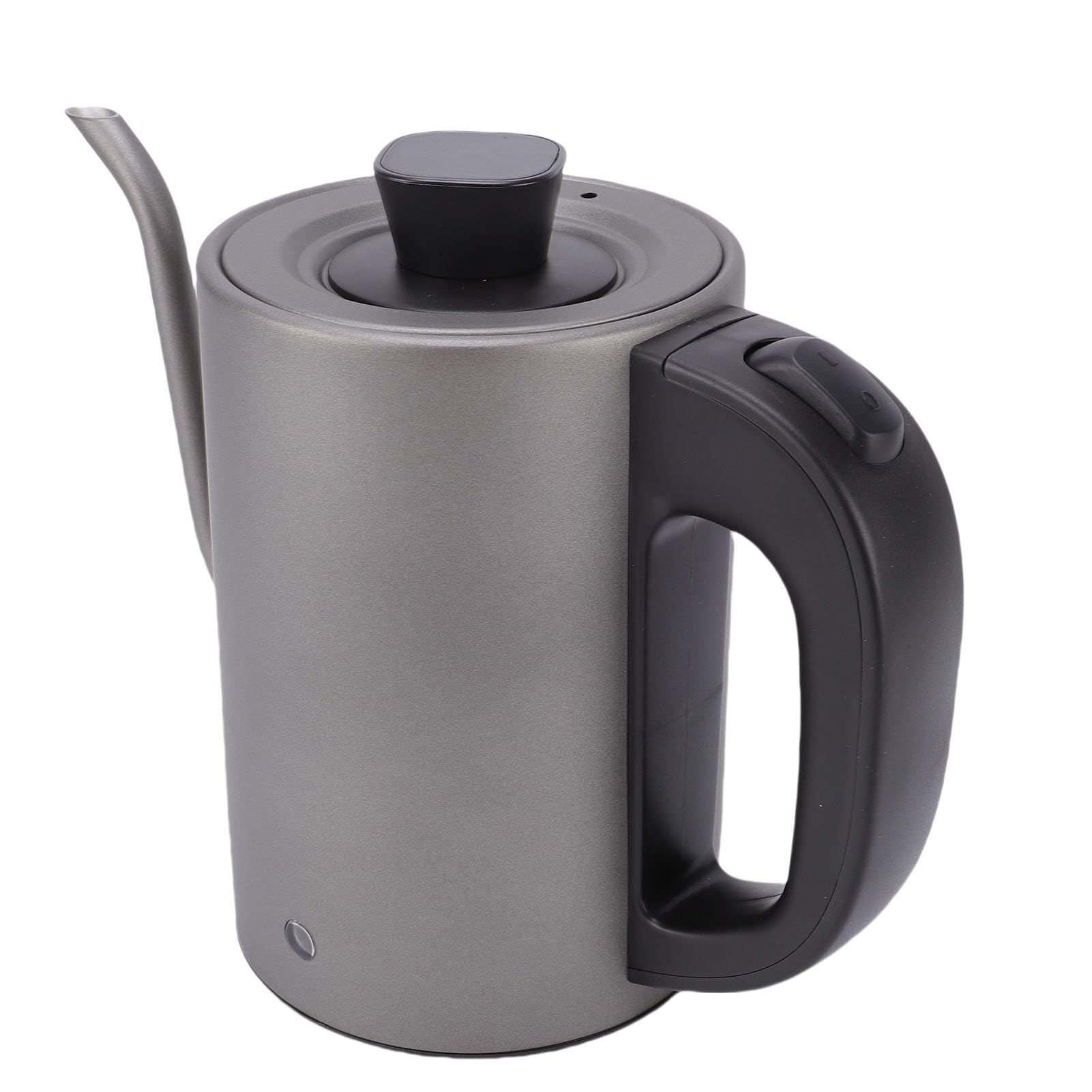 Fdit Hervidor Eléctrico de Cuello de Cisne con Pico Largo, Caldera de Agua Caliente Ti Grey de 800 Ml para Verter café y té, Apagado Automático, 600 W (Enchufe europeo 220V)