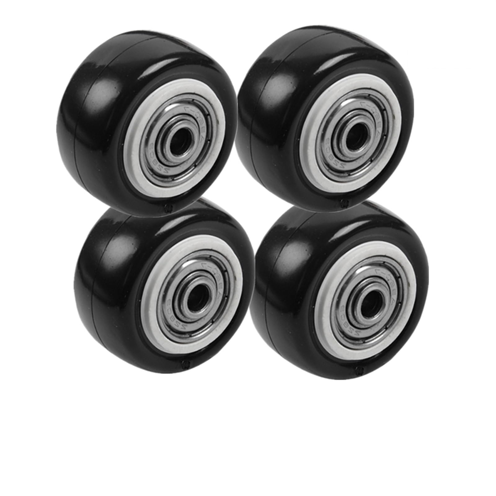 Roulette de meubles noire de 2 pouces avec double roulement pour tube doré de 4 pièces