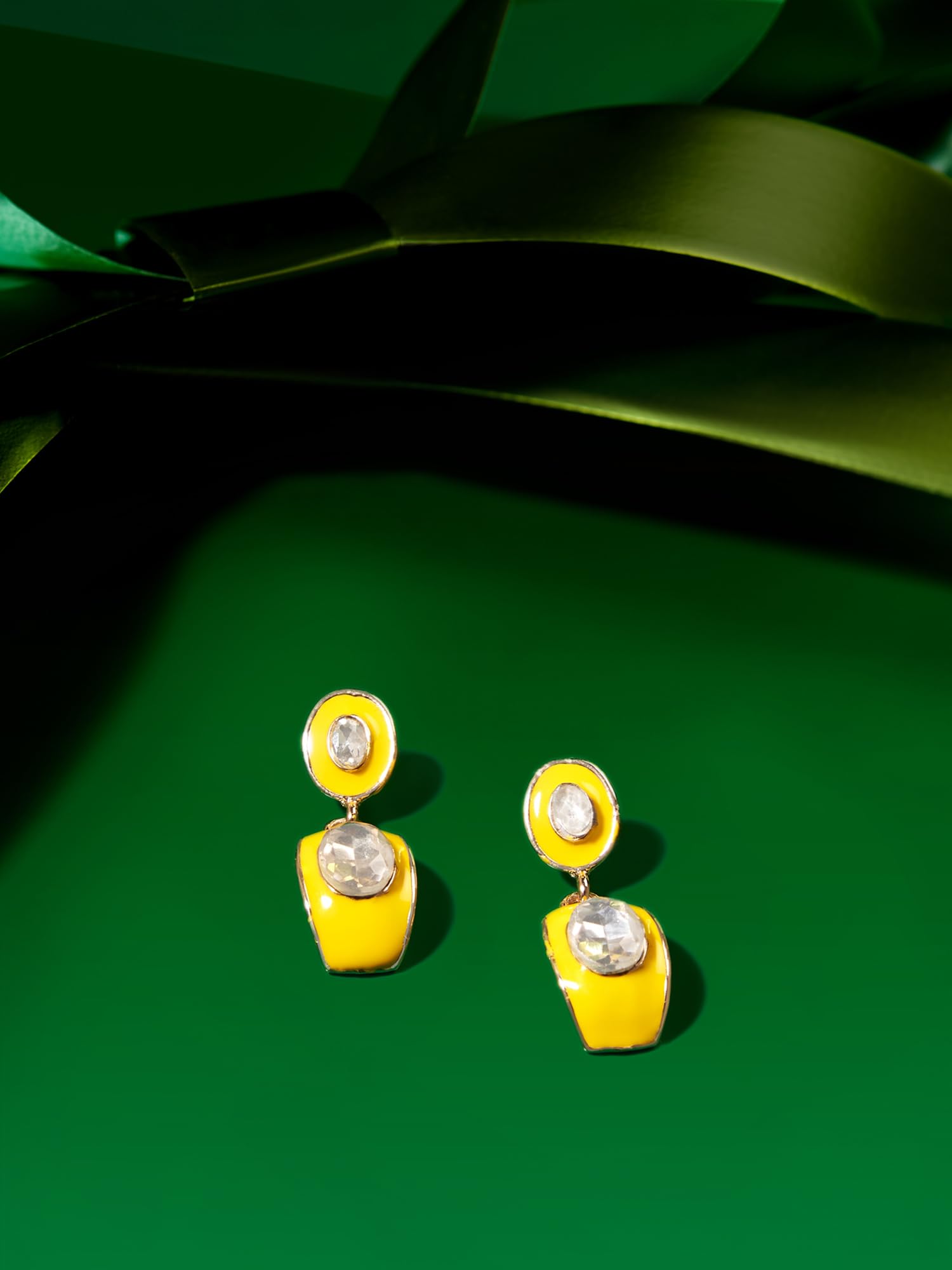 Enamel Contemporary Drop Earring For Women