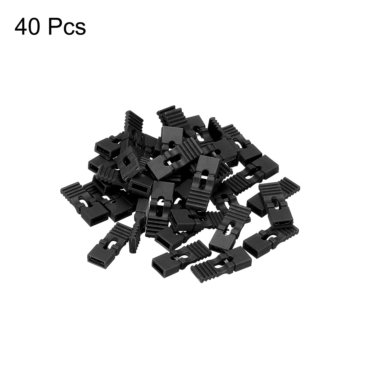 sourcing map Jumper nasadka przyłączeniowa 2,54 mm Pitch Pin Header przyłącze długa typ Jumper pokrywa wtyku "zrób to sam" części naprawcze, czarne, 40 sztuk