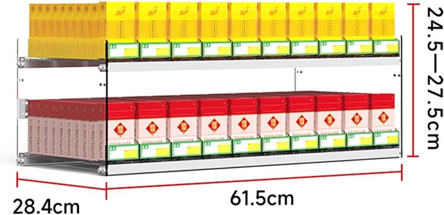 Automatic Portable Cigarette Display Holder - Transparent Easy Install Pusher for Cigarettes, Cosmetics, Small Products & Accessories (61.5x28.4x24.5cm) - Compact & Versatile Organizer