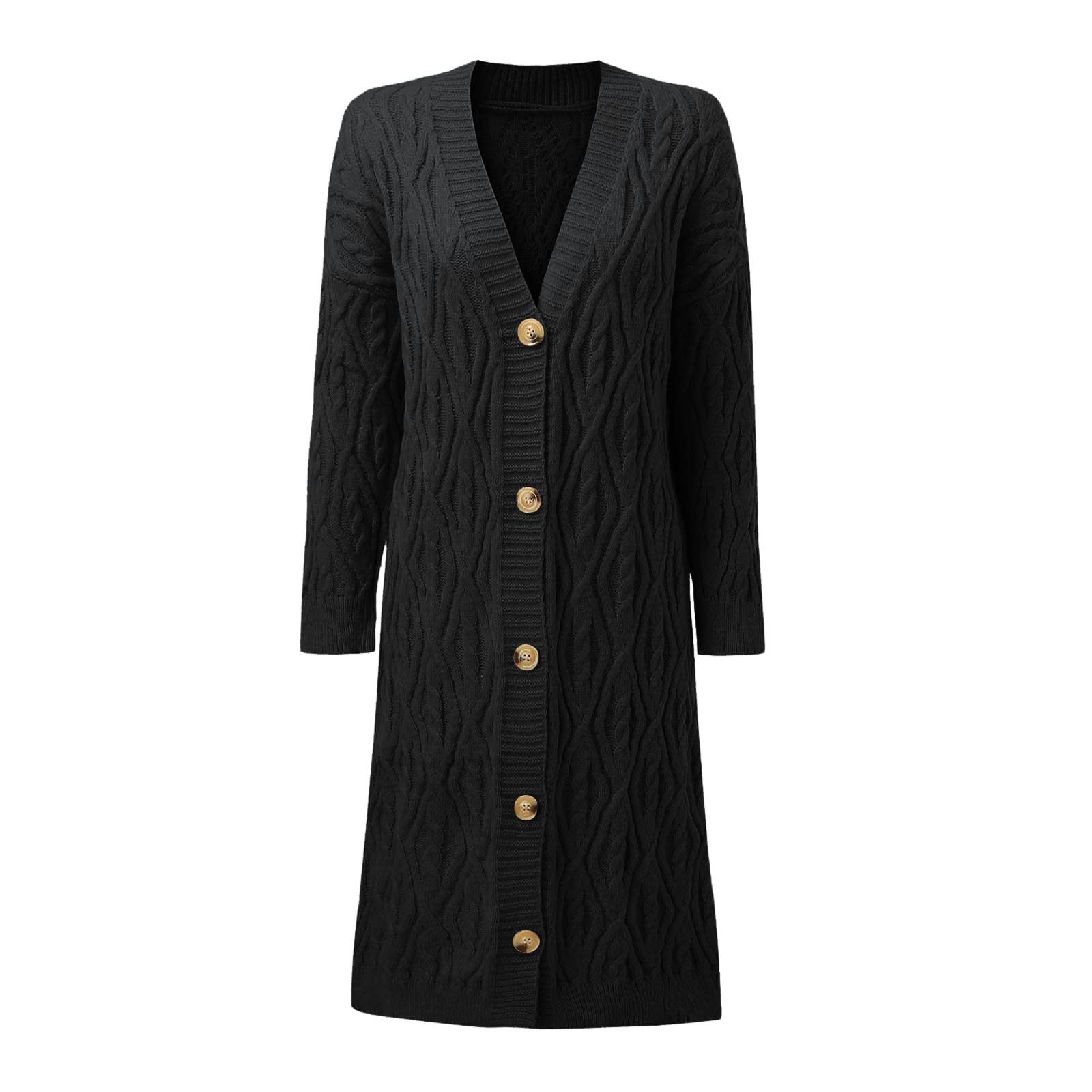Generisch Fleecejacke Damen Pullover Frauen Casual Langarm Gestrickte Vorne Offen Mode Lose Elegante Warme Übergroße Strickpullover Strickjacke