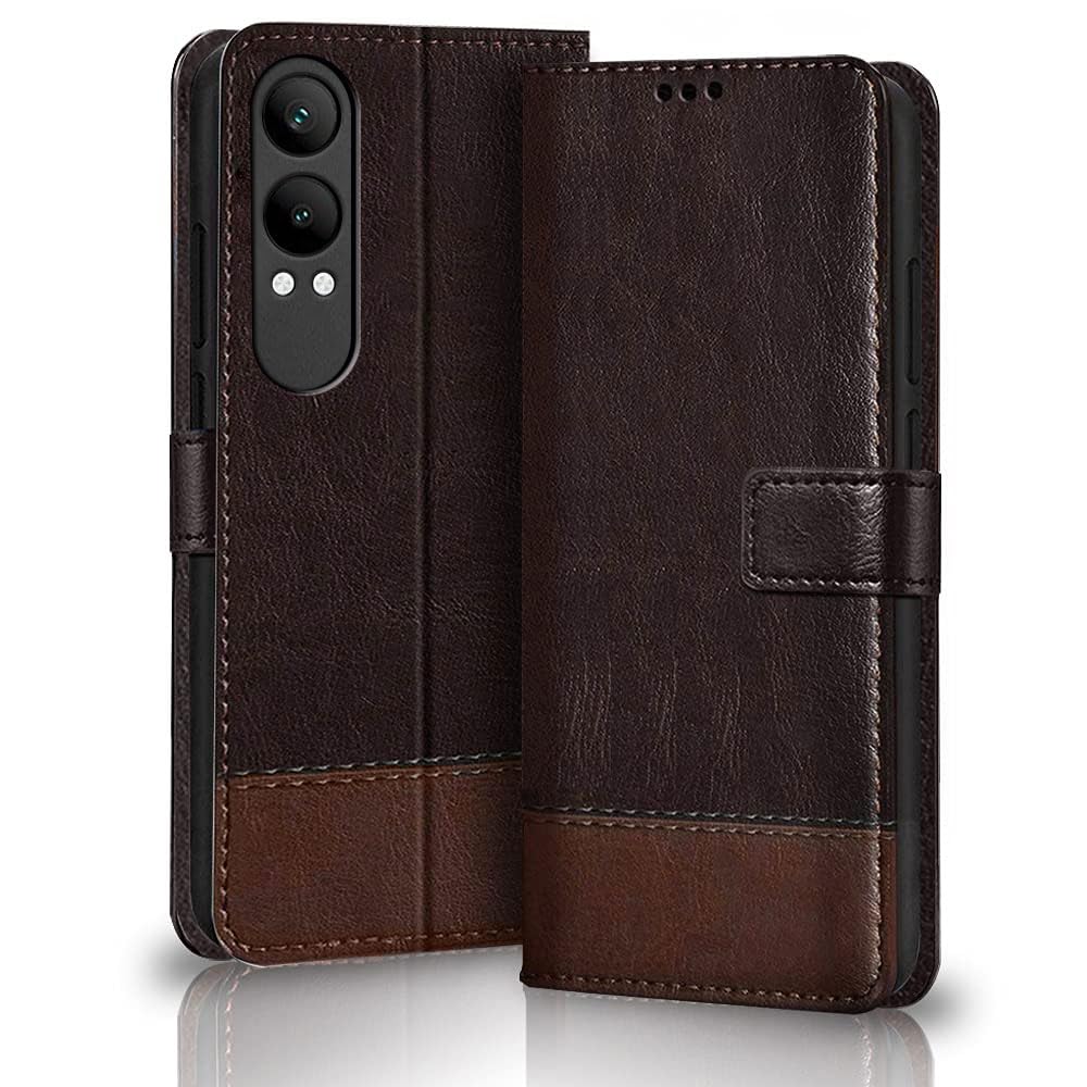TheGiftKart Flip Back Cover Case for OnePlus Nord CE 4 Lite 5G | Dual-Color Leather Finish | Inbuilt Stand & Pockets | Wallet Style Flip Cover for OnePlus Nord CE4 Lite (Faux Leather, Coffee & Brown) (B0D7TL2DTJ) Amazon Price History, Amazon Price Tracker