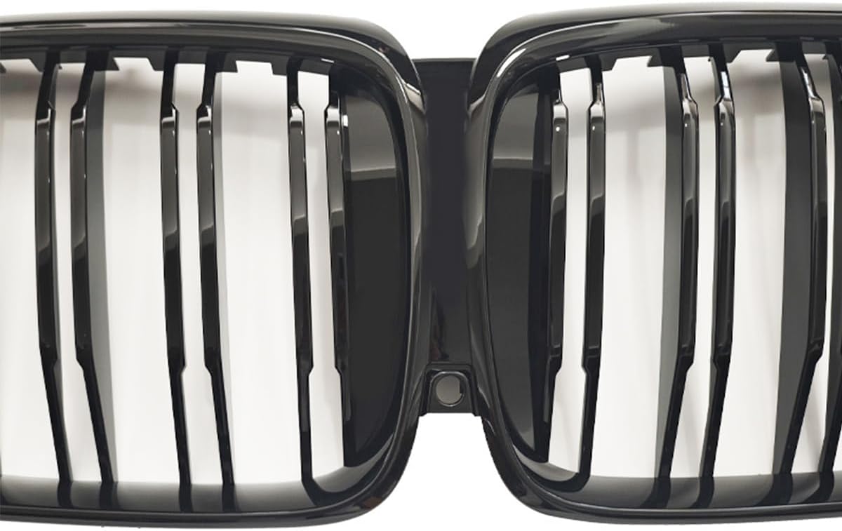 Front Grill Fit for 2023 2024 BMW X5 G05 Front Kidney Grille Front Grille Assembly Front Grill Replacement for BMW X5 Accessories Front Grille Front Bumper Grill Glossy Black Double Slats