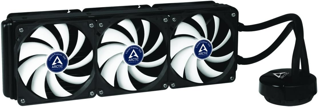 ARCTIC Liquid Freezer 360 - All-in-One CPU Cooler with Ultimate Performance for Intel and AMD Sockets, Recommended for TDP up to 300 Watts, Includes 6X F12 PWM PST Case Fans - Black