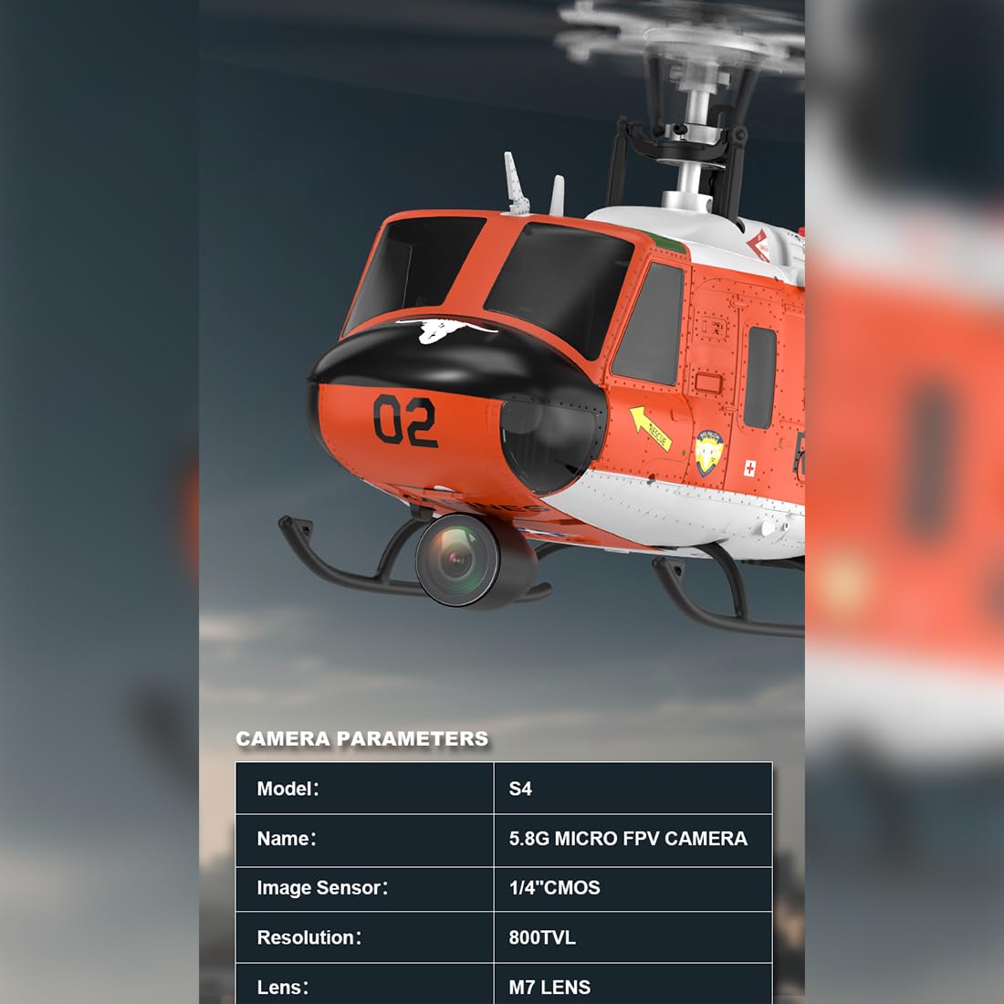 1/34 YU XIANG F07H RC Hubschrauber, 2.4G 8CH UH-1 Hueyy Ferngesteuerter Hubschrauber mit GPS Positionierung/Höhenhaltung, Brushless DD 6G Flybarless RC Flugzeug, Geschenk -RTF