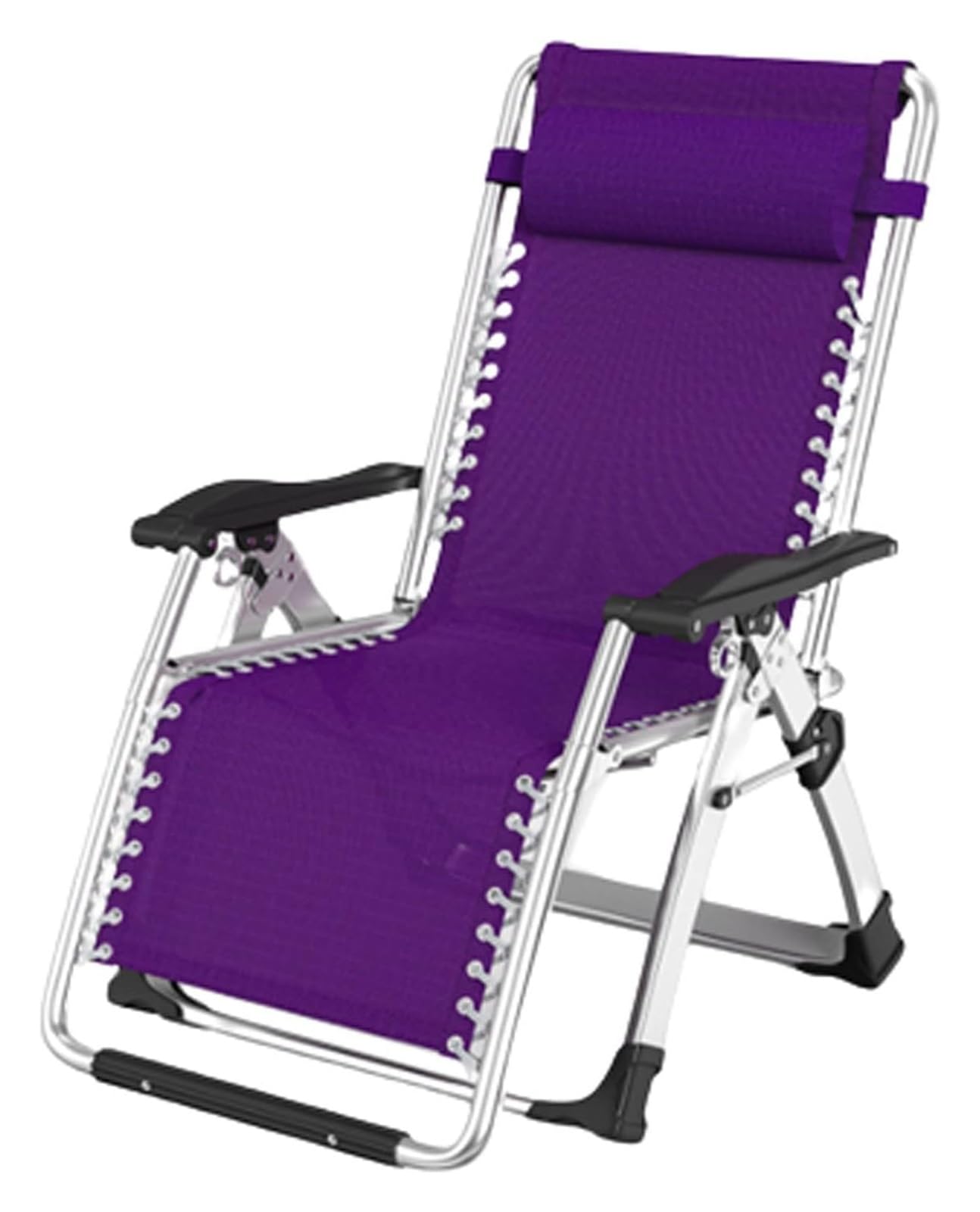 Chaise longue pliante violette idéale pour vos après-midis détente au bord de la piscine