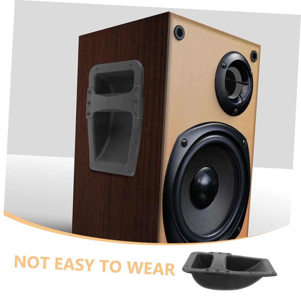 TOYANDONA Maniglia e Forma Semplice in Plastico per Altoparlante 4 Pezzi Nero Pratica e Resistente Design Classico per Sostituzione Maniglia Casse Audio da Palco
