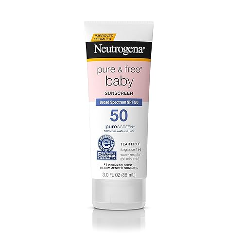 Neutrogena Pure & Free, loción protectora solar para bebés SPF 50, sin lágrimas, sin fragancia