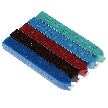 ELECTROPRIME Initial Seal Wax Stamp Sealing Xmas Wreath + Stick Wick for Party Invitation